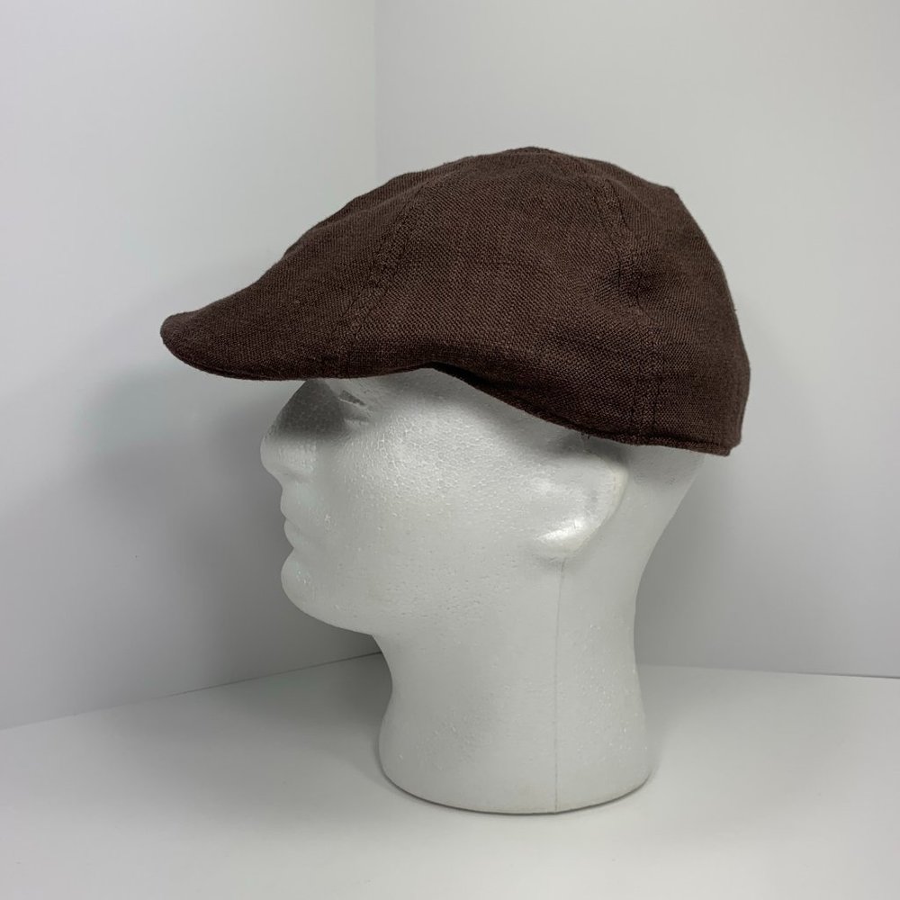 Men's Brown Cremieux Collection Flat Cap